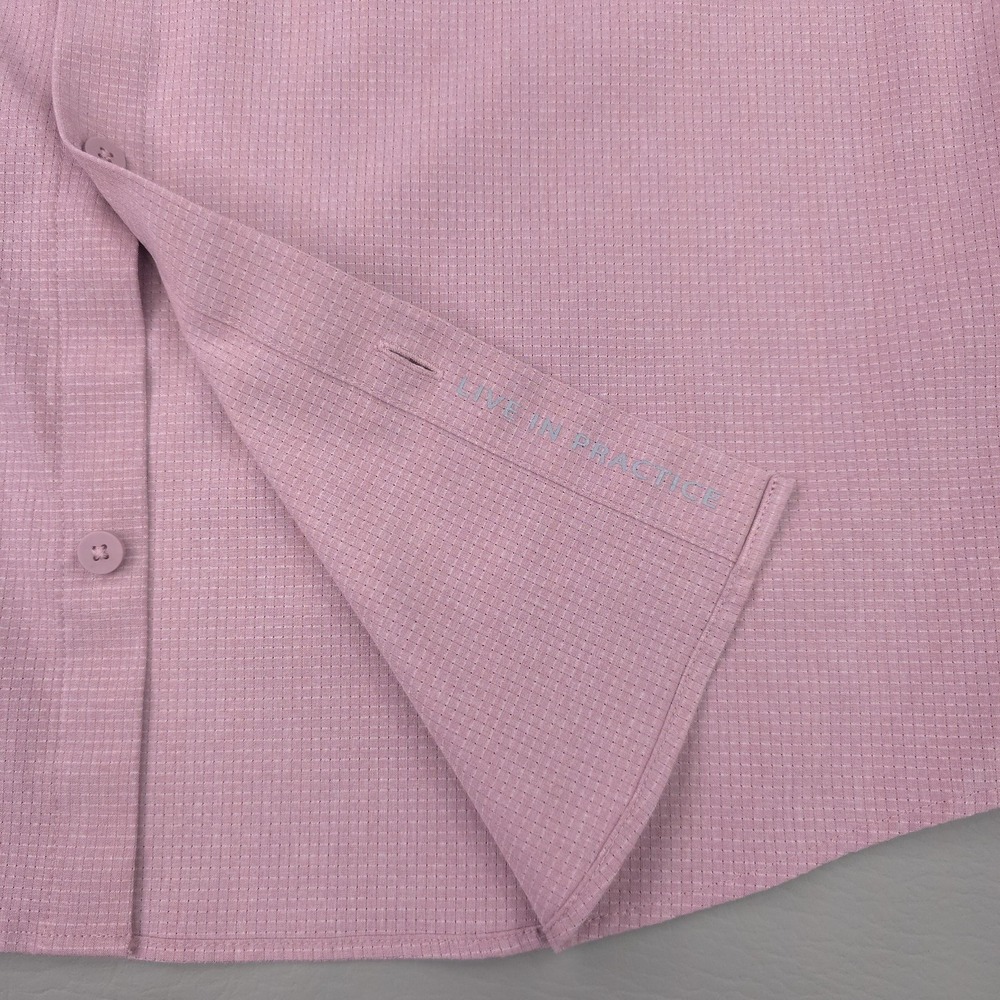 Lululemon Shirt Mens XXL Pink Check Long Sleeve Button Up New Venture Casual - Picture 6 of 14